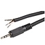 2,5mm Klinkenstecker (m) Stereo Audiokabel offen / Schwarz - 1,8 m