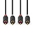 Nedis Tulp Stereo Audiokabel Schwarz - 5 Meter