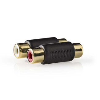 Nedis Nedis Tulpen Stereo Audio Adapter - Vergoldet / Schwarz