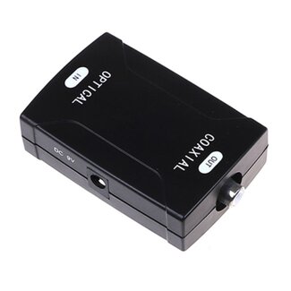 Dolphix Toslink optisch zu Koaxial S/PDIF Konverter mit Netzteil