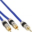 Premium 3,5mm Klinke auf Cinch Stereo Audiokabel Blau - 3 Meter