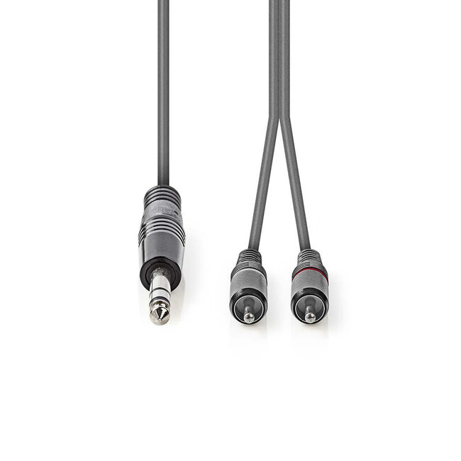 Nedis 3m Stereo-Audiokabel 6,35mm Klinke auf Cinch