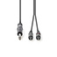 Nedis 3m Stereo-Audiokabel 6,35mm Klinke auf Cinch