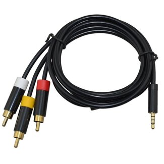 Coretek 3,5mm 4-poliger TRRS Audio-Video Kabel 1,4m (Links/Rechts/Masse/Video)