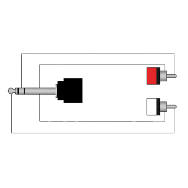 Procab CLA719 6,35mm Klinke auf Stereo Cinch Audiokabel - 1,5 Meter