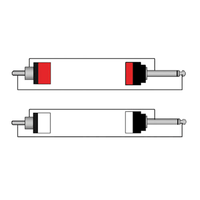 Procab CLA631 2x 6,35mm Klinke auf Stereo Cinch Audiokabel - 3 Meter