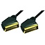 21-poliges Scart-Kabel vergoldet Schwarz 3 Meter