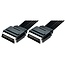 21-poliges Scart-Kabel flach schwarz 0,5 m