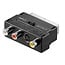 Scart (m) - Composite 3RCA und S-VHS (w) Adapter / Schwarz