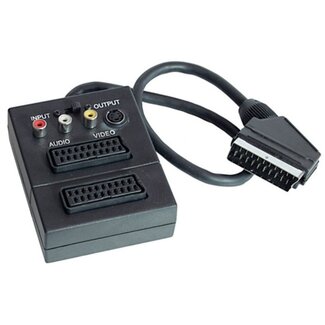 S-Impuls Scart-Verteilerbox 2x Scart + 1x S-VHS/Composite, schwarz - 0,20 m