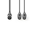 Nedis 1x XLR (m) - 2x XLR (w) Audiokabel 1,5 m