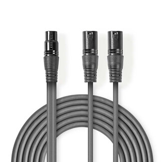 Nedis Nedis 1x XLR (w) - 2x XLR (m) Audiokabel 1,5 m