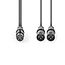 Nedis 1x XLR (w) - 2x XLR (m) Audiokabel 1,5 m