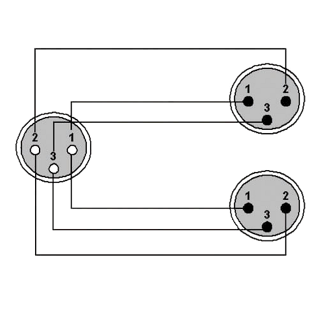 Procab CLA735 Audiokabel 1x XLR (w) - 2x XLR (m), 1,5 m