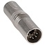 Neutrik NA5MM XLR 5-polig (m) - XLR 5-polig (m) DMX Kupplung Grau
