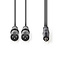 Nedis 2x XLR (m) auf 3,5mm Klinke (m) Audiokabel - 1,5 m