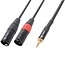 PD Connex 2x XLR (m) auf 3,5mm Klinke (m) Audiokabel - 6 Meter