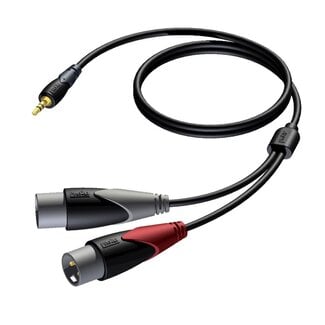 Procab Procab CLA712 Audiokabel 2x XLR Stecker - 3,5mm Klinke Stecker, 1,5m