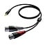 Procab CLA712 Audiokabel 2x XLR Stecker - 3,5mm Klinke Stecker, 1,5m