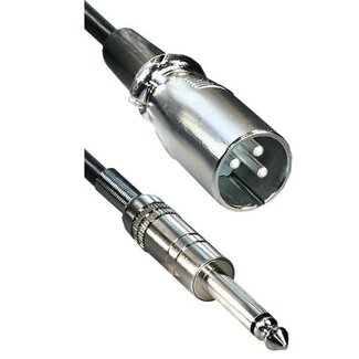 MaxTrack XLR Stecker (m) - 6,35mm Mono Klinke (m) Audiokabel 5m