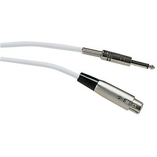 SoundLAB XLR (w) - 6,35mm Mono Klinke (m) Audiokabel Weiß - 6 Meter