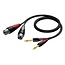 Procab CLA708 Audiokabel 2x XLR Stecker auf 2x 6,35mm Klinke Stecker - 3 Meter