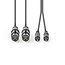 Nedis 2x XLR (w) - 2x RCA (m) Stereo Audiokabel - 3 Meter