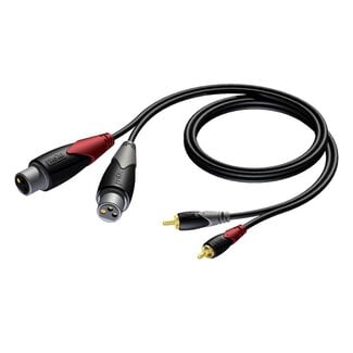 Procab Procab CLA705 2x XLR (w) - 2x RCA (m) Stereo Audiokabel - 3 Meter