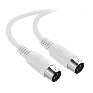 Electrovision DIN 5-pol MIDI-/Keyboard-Kabel Weiß - 1,2 m