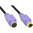 Premium Mini DIN 6-pol PS/2 Datenverlängerungskabel Schwarz/Lila - 2 Meter