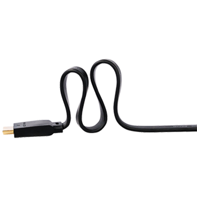 Flaches HDMI-Kabel Version 1.4 (4K 30Hz) Schwarz - 1 Meter