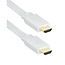 Flaches HDMI-Kabel Version 1.4 (4K 30Hz) Weiß - 1 Meter