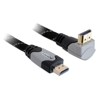 DeLOCK Premium HDMI-Kabel - 90° Winkel nach oben - Version 1.4 (4K 30Hz) - 1 Meter