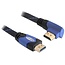 Premium HDMI-Kabel - 90° Winkel Links - Version 1.4 (4K 30Hz) - 5 Meter