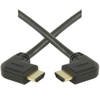 Dolphix HDMI-Kabel 90° Winkelstecker (links/rechts) Version 1.4 (4K 30Hz) 0,30 m