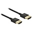 Dünnes Premium HDMI-Kabel Version 2.0 (4K 60Hz) Schwarz - 0,5 m