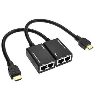 Coretek HDMI-Verlängerung über 2 Netzwerkkabel - 30m (Full HD)