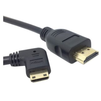 Coretek Mini HDMI-zu-HDMI Kabel 90° Rechtsgewinkelt Version 1.4 (4K 30Hz) 0,5 m