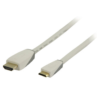 Bandridge Bandridge Mini HDMI-auf-HDMI Kabel Version 1.4 (4K 30Hz) Weiß 2 Meter