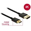 Dünnes Premium Mini HDMI-zu-HDMI Kabel Version 2.0 (4K 60Hz) Schwarz 0,5m