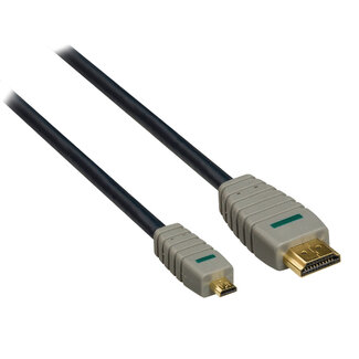 Bandridge Bandridge Micro HDMI-auf-HDMI Kabel Version 1.4 (4K 30Hz) Schwarz 2m