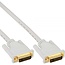 DVI-D Dual Link Monitor-Kabel vergoldet Weiß 2 Meter