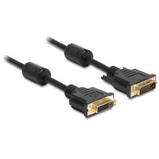 DeLOCK DVI-D Dual Link Monitor Verlängerungskabel - vergoldet / schwarz - 2 Meter