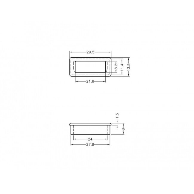 Schutzkappe für DVI (v) Anschlüsse / Schwarz