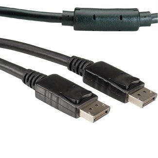 Value Aktives DisplayPort-Kabel - Version 1.2 (4K 60Hz) / Schwarz - 15 Meter