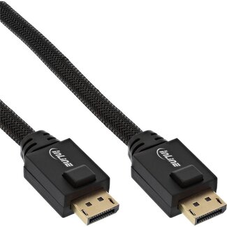 InLine Aktives Premium DisplayPort Kabel - Version 1.2 (4K 60Hz) / Schwarz - 25 Meter