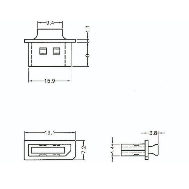 DisplayPort Schutzkappe mit Griff