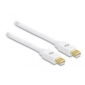 DeLOCK Mini DisplayPort Kabel - Version 1.2 (4K 60 Hz) / Weiß - 1 Meter