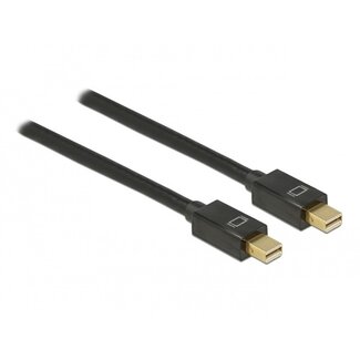 DeLOCK Mini DisplayPort Kabel - Version 1.2 (4K 60 Hz) / Schwarz - 3 Meter