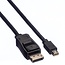 Mini DisplayPort-zu-DisplayPort Kabel Version 1.1 (4K 30 Hz) Schwarz 2 Meter